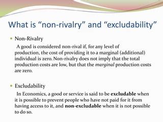 what does non rival mean in economics|What does non.